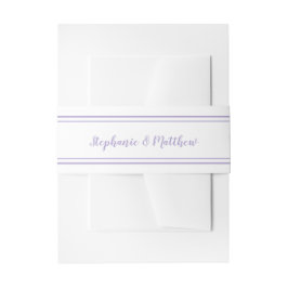 Cintas Para Invitaciones Lavender Simple Elegant Modern Wedding