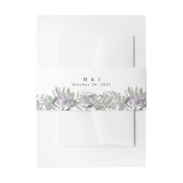Cintas Para Invitaciones Lavender Wildflower Greenery Boda