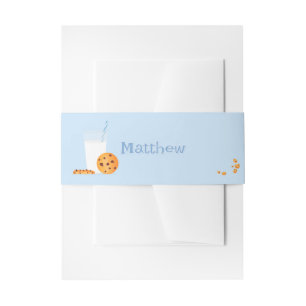 Cintas Para Invitaciones Leche y galletas