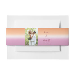 Cintas Para Invitaciones Lesbian Wedding Photo Pride Flag Gradient