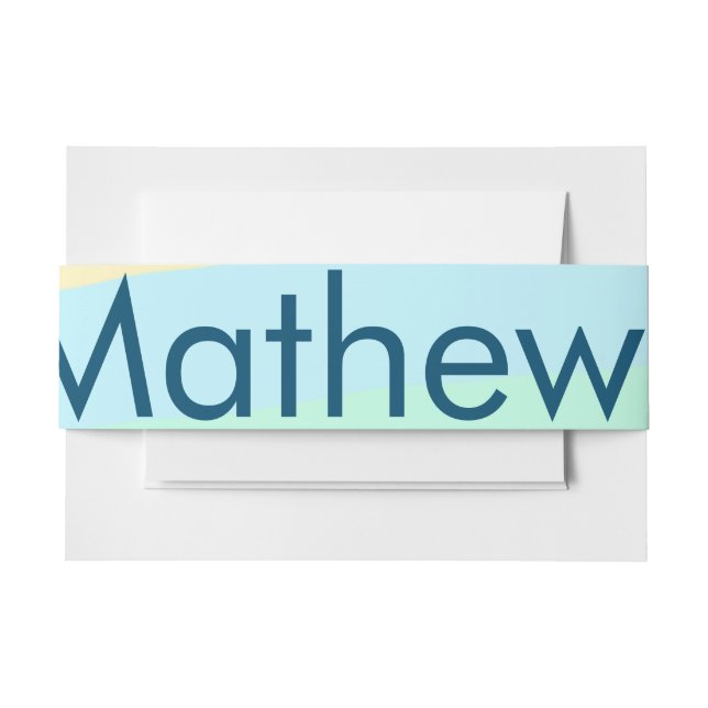 Cintas Para Invitaciones letra inicial simple monograma añade tu nombre let (Anverso Ejemplo)