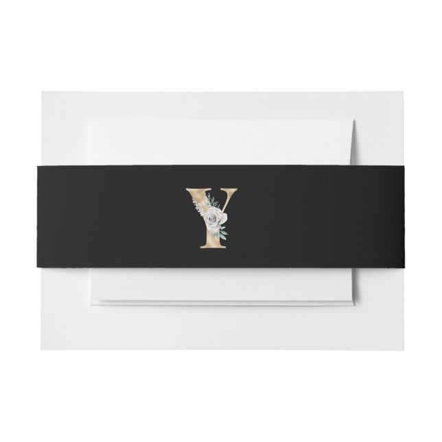 Cintas Para Invitaciones Letra Y de las iniciales de las vacaciones de invi (Anverso Ejemplo)