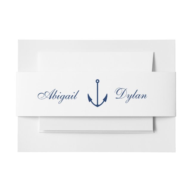 Cintas Para Invitaciones "Leven anclas" (Anverso Ejemplo)