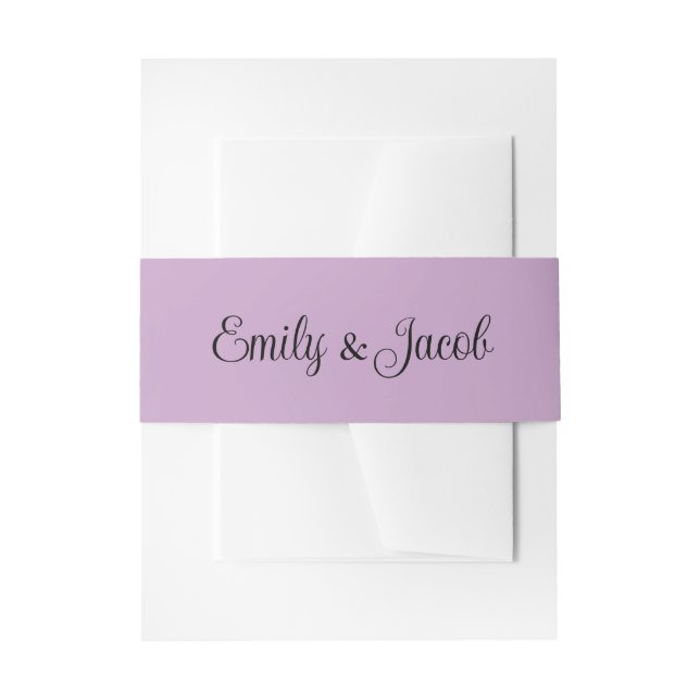 Cintas Para Invitaciones Lilac Personalizado (Anverso Ejemplo)