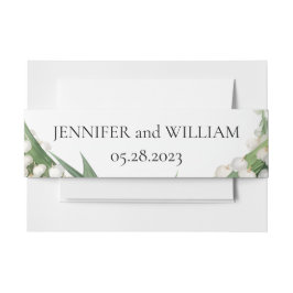 Cintas Para Invitaciones Lily acuarela de la fiesta de la boda de la novia 