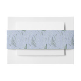 Cintas Para Invitaciones Lily of Valley con Ferns || Azul Claro