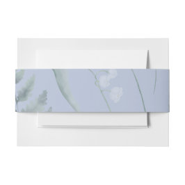 Cintas Para Invitaciones Lily of Valley con Ferns || Azul Claro