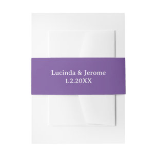 Cintas Para Invitaciones Limpio Minimalista Morado