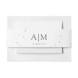 Cintas Para Invitaciones linda banda de panza floral