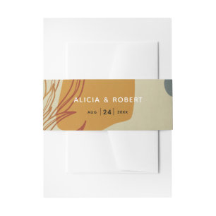 Cintas Para Invitaciones Línea moderna de moda Resumen Protea Botánica