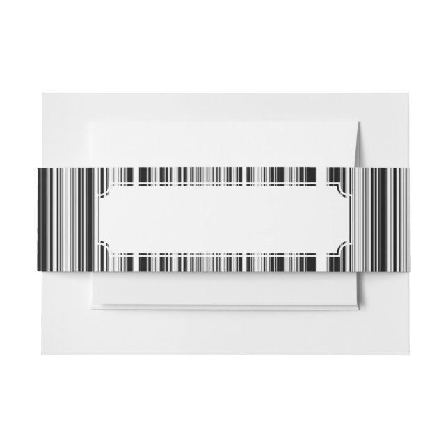 Cintas Para Invitaciones Líneas blancos y negros (Anverso Ejemplo)