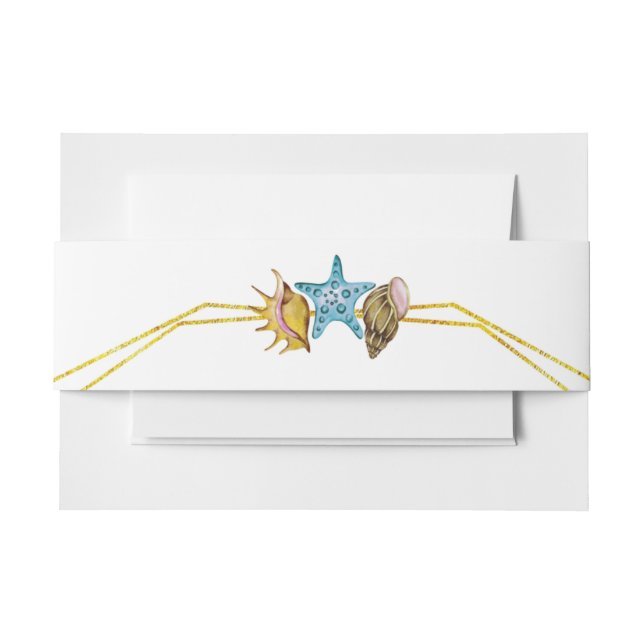 Cintas Para Invitaciones Líneas de Relieve metalizado dorado y marejadas en (Anverso Ejemplo)