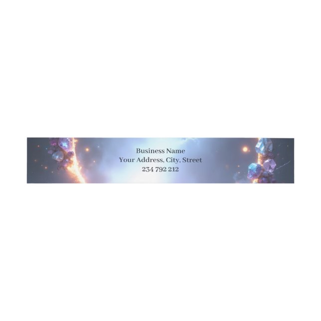 Cintas Para Invitaciones Liora – Corazón de Cristal de las Estrellas  (Superficie plana)