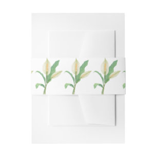 Cintas Para Invitaciones Lirio blanco de la paz en acuarela - floral minima