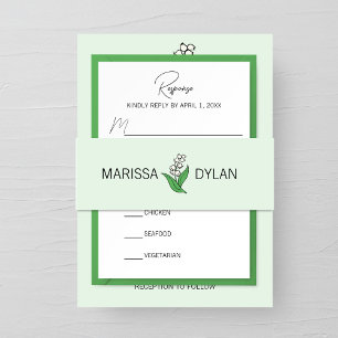Cintas Para Invitaciones Lirio minimalista del Boda del Valle