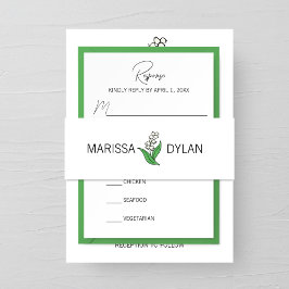 Cintas Para Invitaciones Lirio minimalista del Boda del Valle