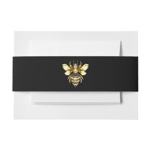 Cintas Para Invitaciones Logotipo de Relieve metalizado dorado falso poligo