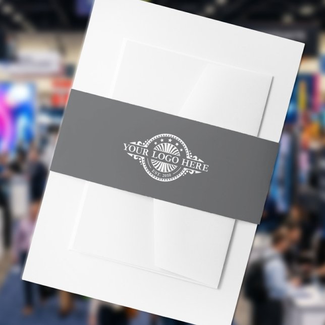 Cintas Para Invitaciones Logotipo personalizado gris (Subido por el creador)