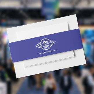 Cintas Para Invitaciones Logotipo y texto personalizados azul