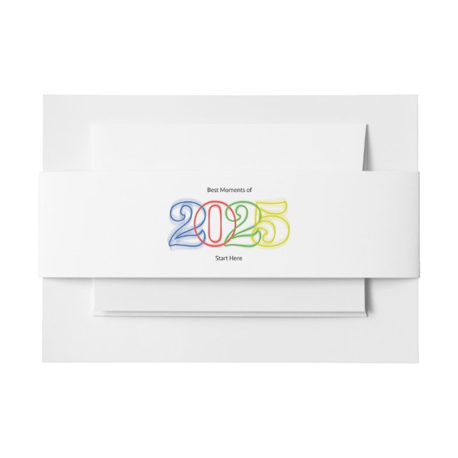 Cintas Para Invitaciones Los mejores momentos de 2025 empiezan aquí (Anverso Ejemplo)