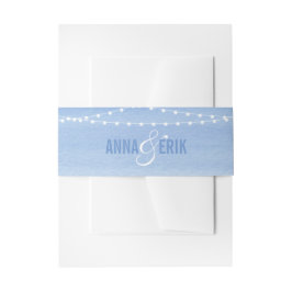 Cintas Para Invitaciones Luces de Cadena de Acuarela Azul Glauco