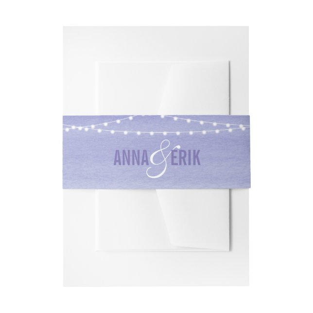 Cintas Para Invitaciones Luces de Cadena de Acuarela de Lavanda (Anverso Ejemplo)