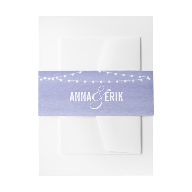 Cintas Para Invitaciones Luces de Cadena de Acuarela de Lavanda (Anverso Ejemplo)