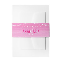Cintas Para Invitaciones Luces de Cadena de Acuarela Fucsia