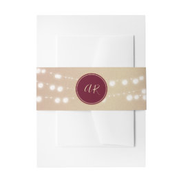 Cintas Para Invitaciones Luces de Cadena de Oro Banda de Vientre de Boda Bu