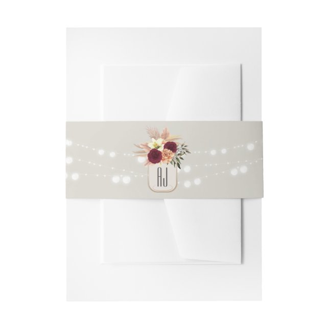 Cintas Para Invitaciones Luces de Cadenas para Bodas (Anverso Ejemplo)