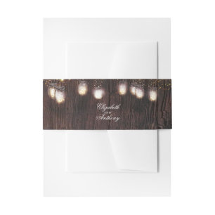 Cintas Para Invitaciones Luces de lucir Mason Jars Rustic Boda