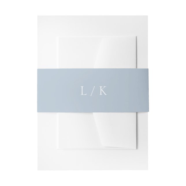 Cintas Para Invitaciones Lucy Dusty Blue Classic Elegant Wedding (Anverso Ejemplo)