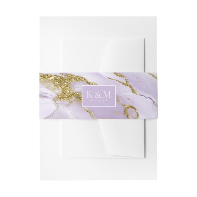 Cintas Para Invitaciones Lux Ink Lavender Resumen ID990 (Anverso Ejemplo)