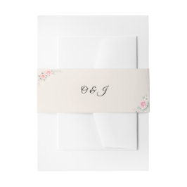 Cintas Para Invitaciones Luxury Blush Floral Wedding Invitation Belly Band