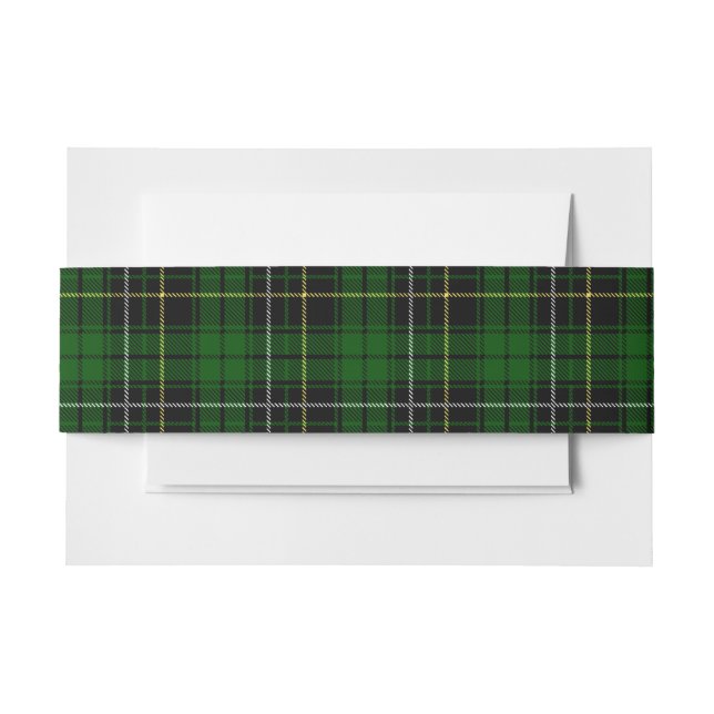 Cintas Para Invitaciones MacAlpine Scottish Tartan Belly Band (Anverso Ejemplo)