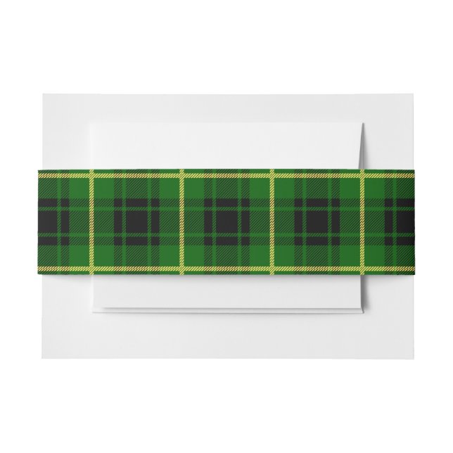 Cintas Para Invitaciones MacArthur Scottish Tartan Belly Band (Anverso Ejemplo)