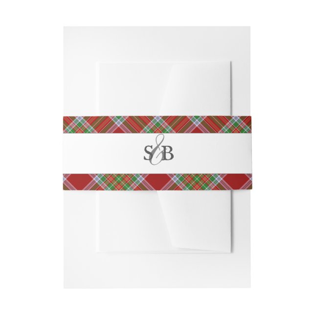 Cintas Para Invitaciones MacBain MacBean Clan Tartan Scottish Plaid (Anverso Ejemplo)
