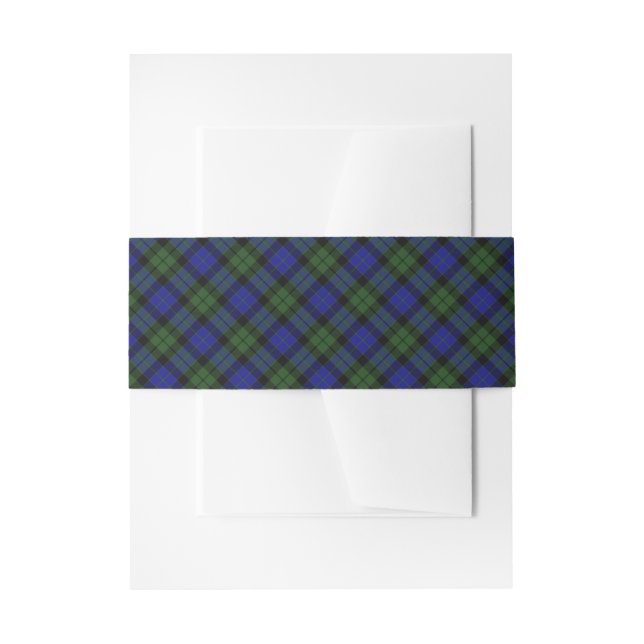 Cintas Para Invitaciones MacKay Green Scottish Clan Tartan Plaid (Anverso Ejemplo)