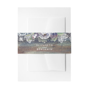 Cintas Para Invitaciones Madera rústica del cordón del ciruelo del vintage