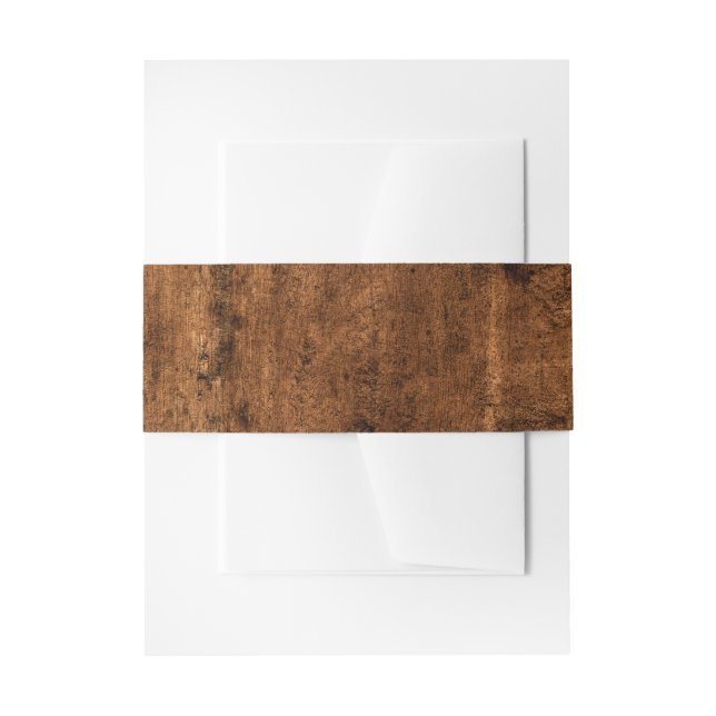 Cintas Para Invitaciones Madera Rústica Sencilla (Anverso Ejemplo)