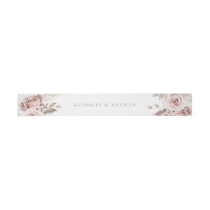 Cintas Para Invitaciones Magnífico Boda floral de Rubor