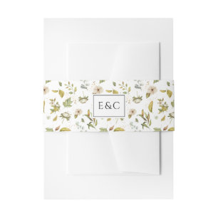 Cintas Para Invitaciones Magnolia Blossoms Elegante vegetación violeta