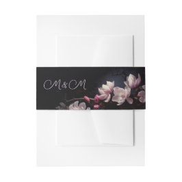 Cintas Para Invitaciones Magnolia Dark Floral Wedding