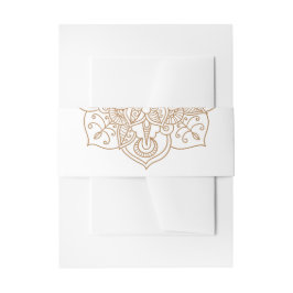 Cintas Para Invitaciones Mandala Brown Boho Boho Boda india moderna de cose