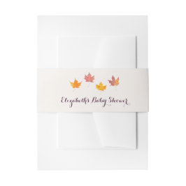 Cintas Para Invitaciones Maple Leaves Cae Baby Shower
