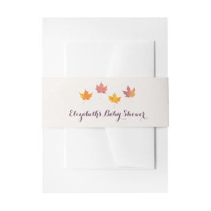 Cintas Para Invitaciones Maple Leaves Cae Baby Shower