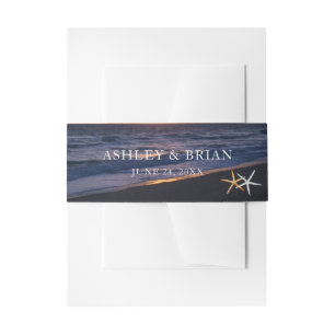 Cintas Para Invitaciones Mar de Amor   Boda Starfish Beach Sunset