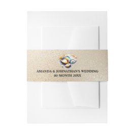 Cintas Para Invitaciones Maravillas náuticas de concha de mar irrisorio de
