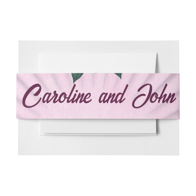 Cintas Para Invitaciones Maravillosas rosas (Anverso Ejemplo)