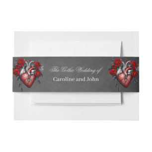 Cintas Para Invitaciones Maravilloso corazón gótico victoriano